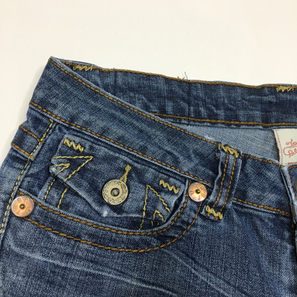 TRUE RELIGION Light/Medium Wash 5 Pocket Logo Hardware Jeans - Picture 6 of 13